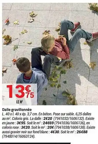 Bricorama Dalle gravillonnée offre