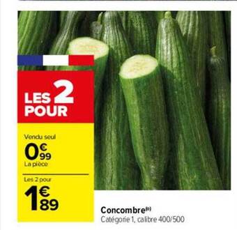 Carrefour Concombre offre