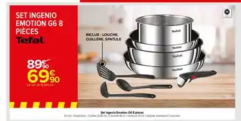 Carrefour Set ingenio émotion g6 8 pièces tefal offre