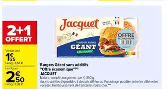 Burgers géant sans additifs