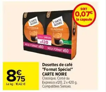 Carrefour Dosettes de café offre