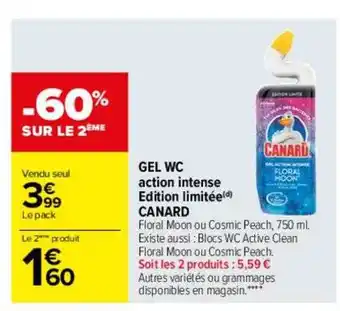 Carrefour Gel wc action intense edition limitée canard -60% sur le 2ème offre