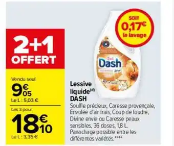 Carrefour Lessive liquide dash offre