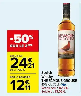 Carrefour Market Scotch whisky the famous grouse offre