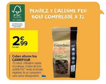 Carrefour Market Cubes allume feu carrefour offre