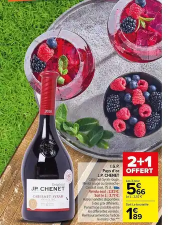 I.g.p pays d'oc j.p chenet