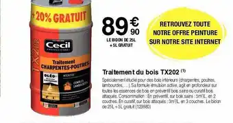 Chretien Matériaux Traitement du bois tx202 cecil offre
