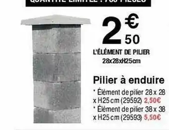 Chretien Matériaux Pilier à enduire offre