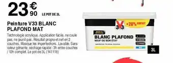 Chretien Matériaux Peinture v33 blanc plafond mat offre