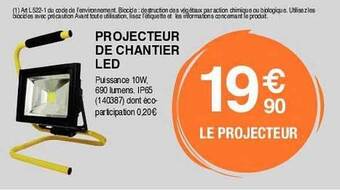 Chretien Matériaux Projecteur de chantier led offre