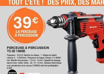 Chretien Matériaux Perceuse à percussion tc-id 1000e offre