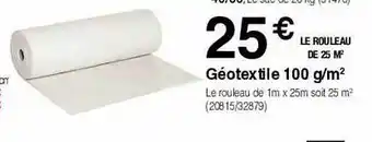 Chretien Matériaux Géotextile 100 g m2 offre