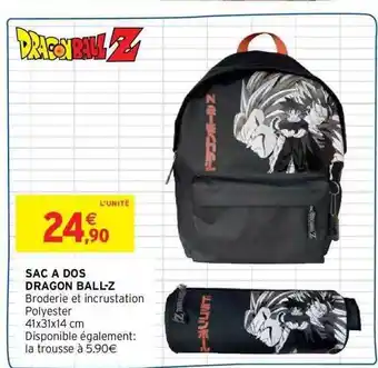 Intermarché Sac à dos dragon ball-z offre