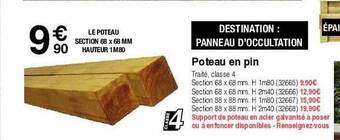 Chretien Matériaux Poteau en pin offre