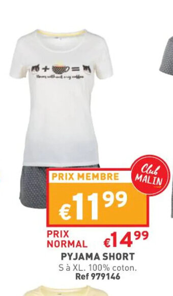 Trafic Pyjama Short offre