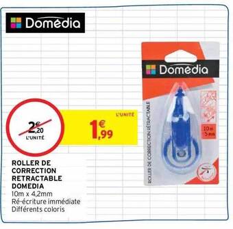 Intermarché Roller de correction rétractable domedia offre