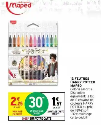 Intermarché 12 feutres harry potter maped offre