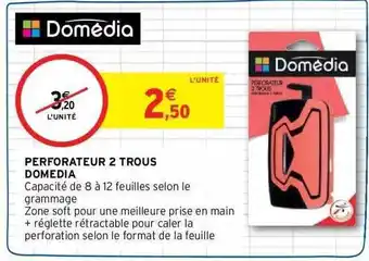 Intermarché Perforateur 2 trous domedia offre