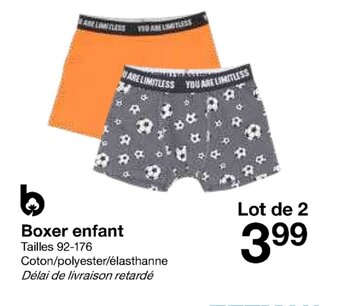 Zeeman Boxer enfant offre