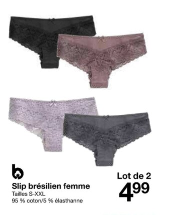 Zeeman Slip Brésilien femme offre