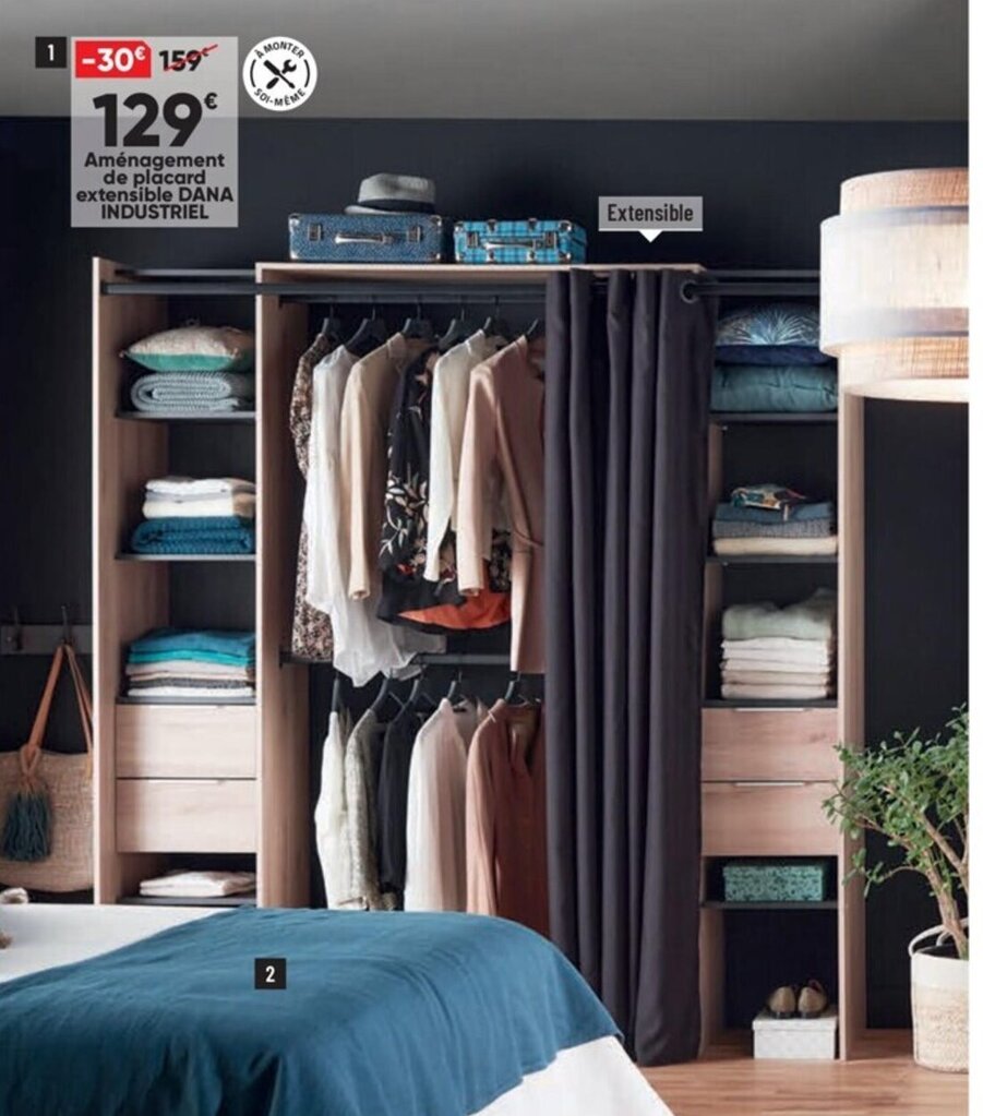 Promo Aménagement de piacard extensible dana industriel chez Bricorama