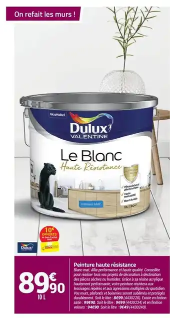 Bricorama Peinture haute résistance offre