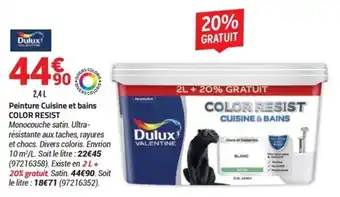 Bricorama Peinture Cuisine et bains color resist offre