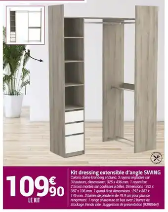 Bricorama Kit dressing Extensible D'Angle Swing offre