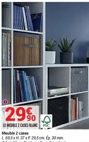 Bricorama Le Meuble 2 cases blanc offre