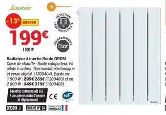 Bricorama Radiateur é inertie fluide OROSI offre