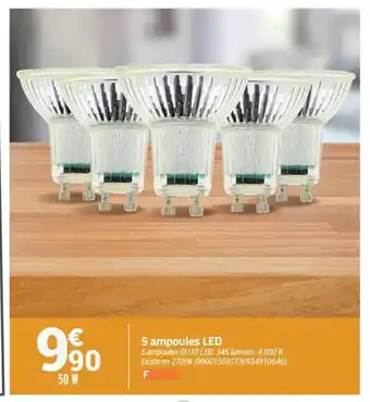 Bricorama 5 Ampoules LED offre