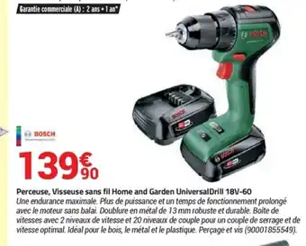 Bricorama Perceuse, Visseuse sans fil home and garden universaldrill 18V-60 offre