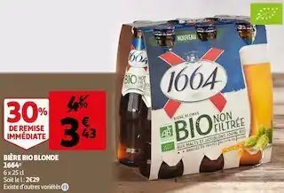 Auchan BIÈRE BIO BLONDE offre