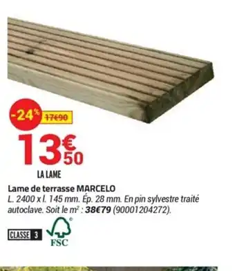 Bricorama Lame de terrasse marcelo offre