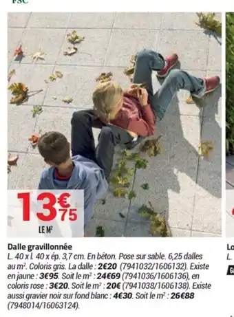 Bricorama Dalle gravillonnée offre