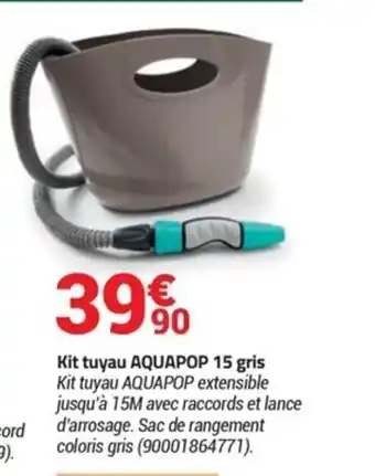 Bricorama Kit tuyau AQUAPOP 15 gris offre