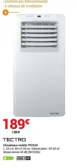Bricorama Tectro Climatiseur Mobile TP2520 offre