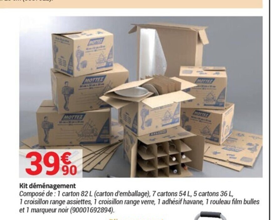 Promo Kit déménagement chez Bricorama
