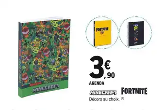 E.Leclerc Agenda minecraft, fortnite offre