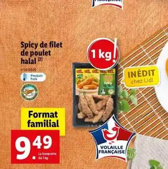 Lidl Spicy de filet de poulet halal offre