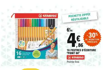 E.Leclerc 16 feutres d'écriture offre