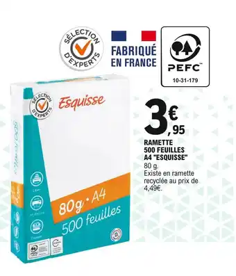 E.Leclerc Ramette 500 feuilles a4 offre