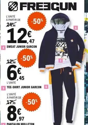 E.Leclerc Sweat junior garçon, tee-shirt junior garçon, pantalon molleton offre