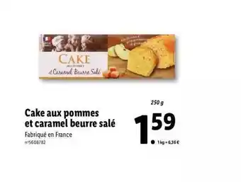 Lidl Cake aux pommes et caramel beurre salé offre