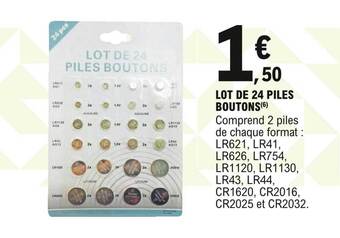 E.Leclerc Lot de 24 piles boutons offre