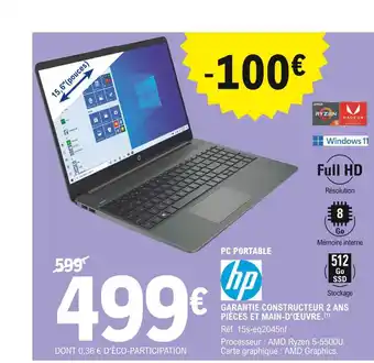 E.Leclerc Pc portable hp offre
