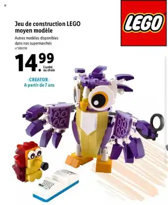 Lidl Jeu de construction lego moyen modèle offre