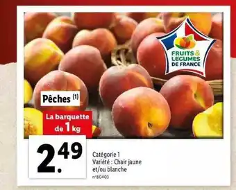 Lidl Pêches chair jaune et-ou blanche offre