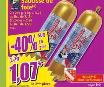 Norma Saucisse de foie offre