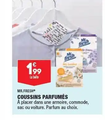ALDI Coussins parfumés mr. fresh offre